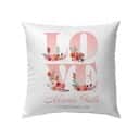 Love Never Fails 1 Corinthians 138 Bible Verse Pillow