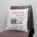 Proverbs 3125 Strength And Dignity Bible Verse Pillow Proverbs 3125 Strength And Dignity Bible Verse Pillow
