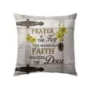Prayer Is The Key To Heaven Christian Cross Pillow