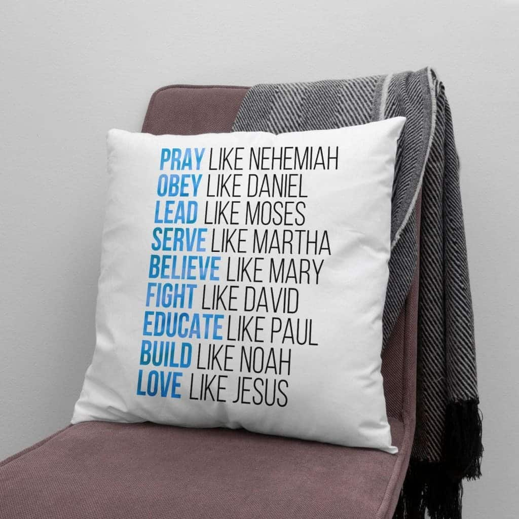 Pray Like Nehemiah Obey Like Daniel Christian Jesus Pillow