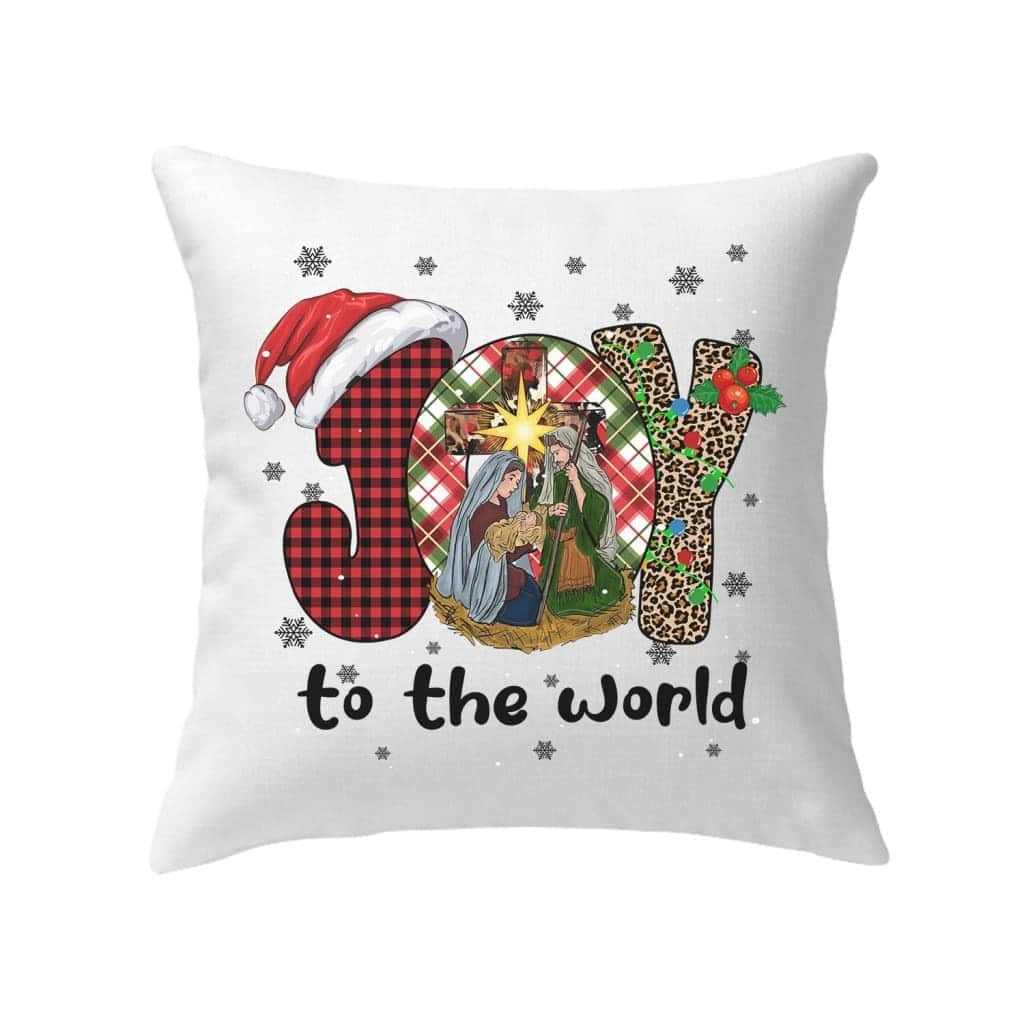 Joy To The World Buffalo Plaid Leopard Pillow Joy To The World Buffalo Plaid Leopard Pillow