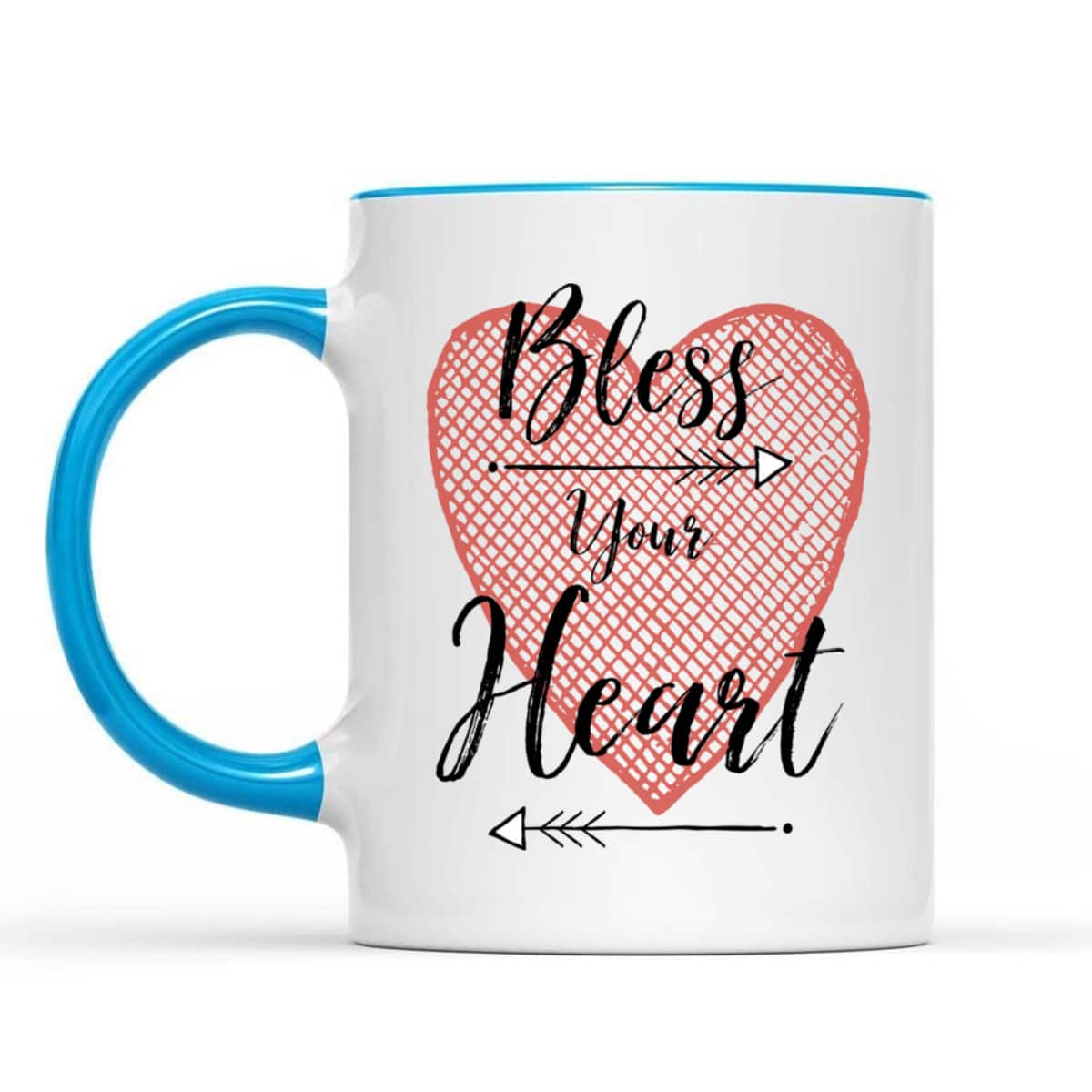 Bless Your Heart Cross Hatch Heart And Arrows T-Shirt Bless Your Heart Cross Hatch Heart And Arrows T-Shirt