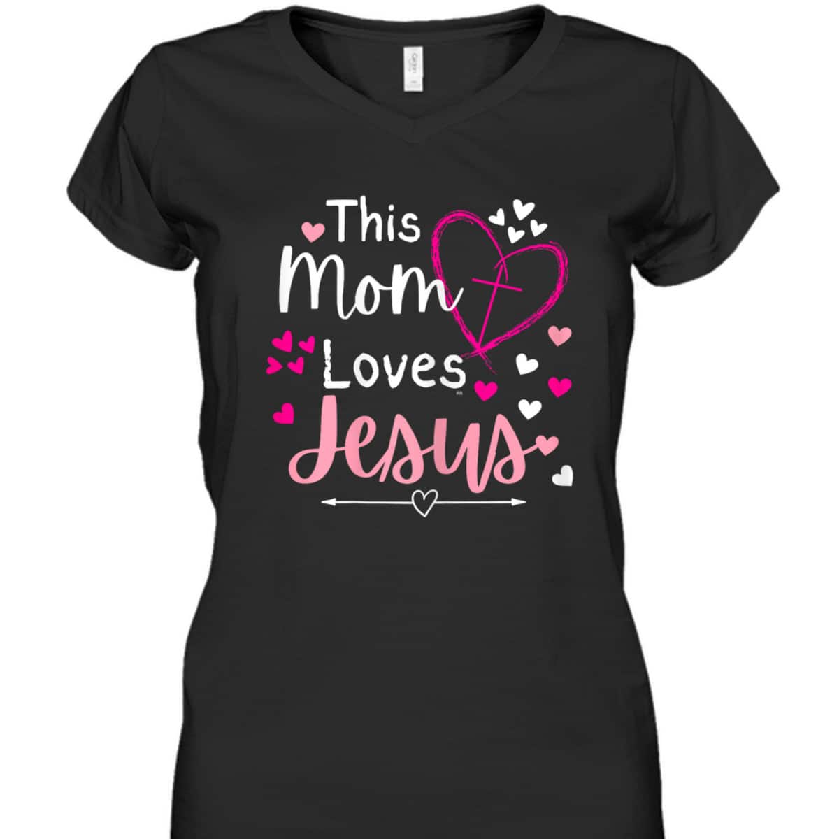This Mom Loves Jesus Mother's Day Christian Gift T-Shirt This Mom Loves Jesus Mother's Day Christian Gift T-Shirt