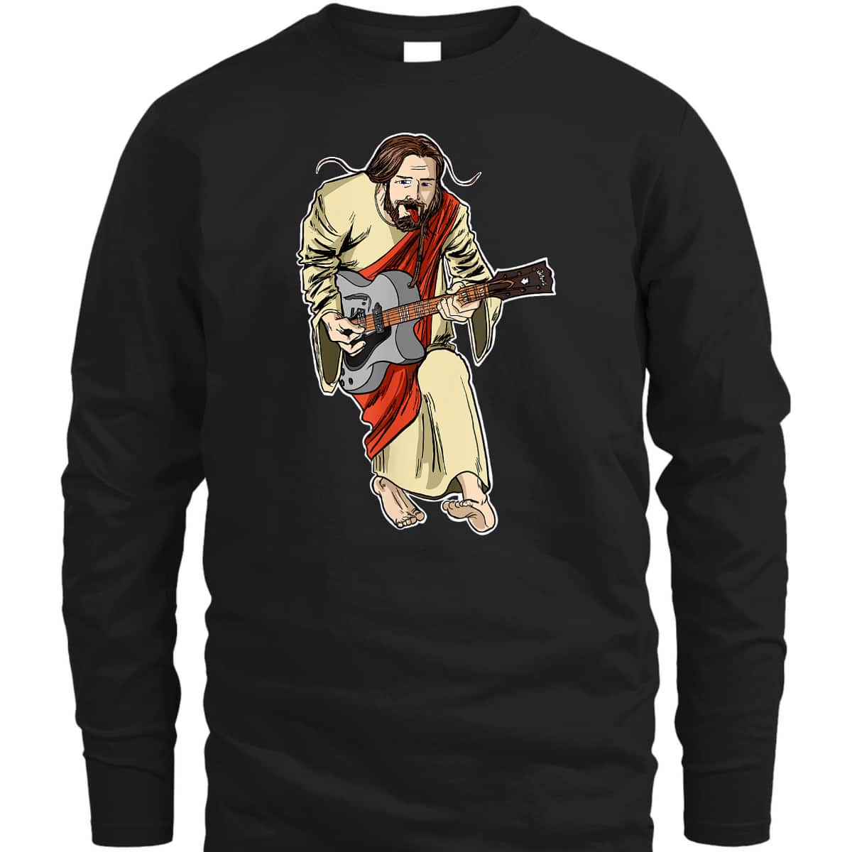 Rocker Jesus With Guitar Funny Rockstar Jesus T-Shirt Rocker Jesus With Guitar Funny Rockstar Jesus T-Shirt