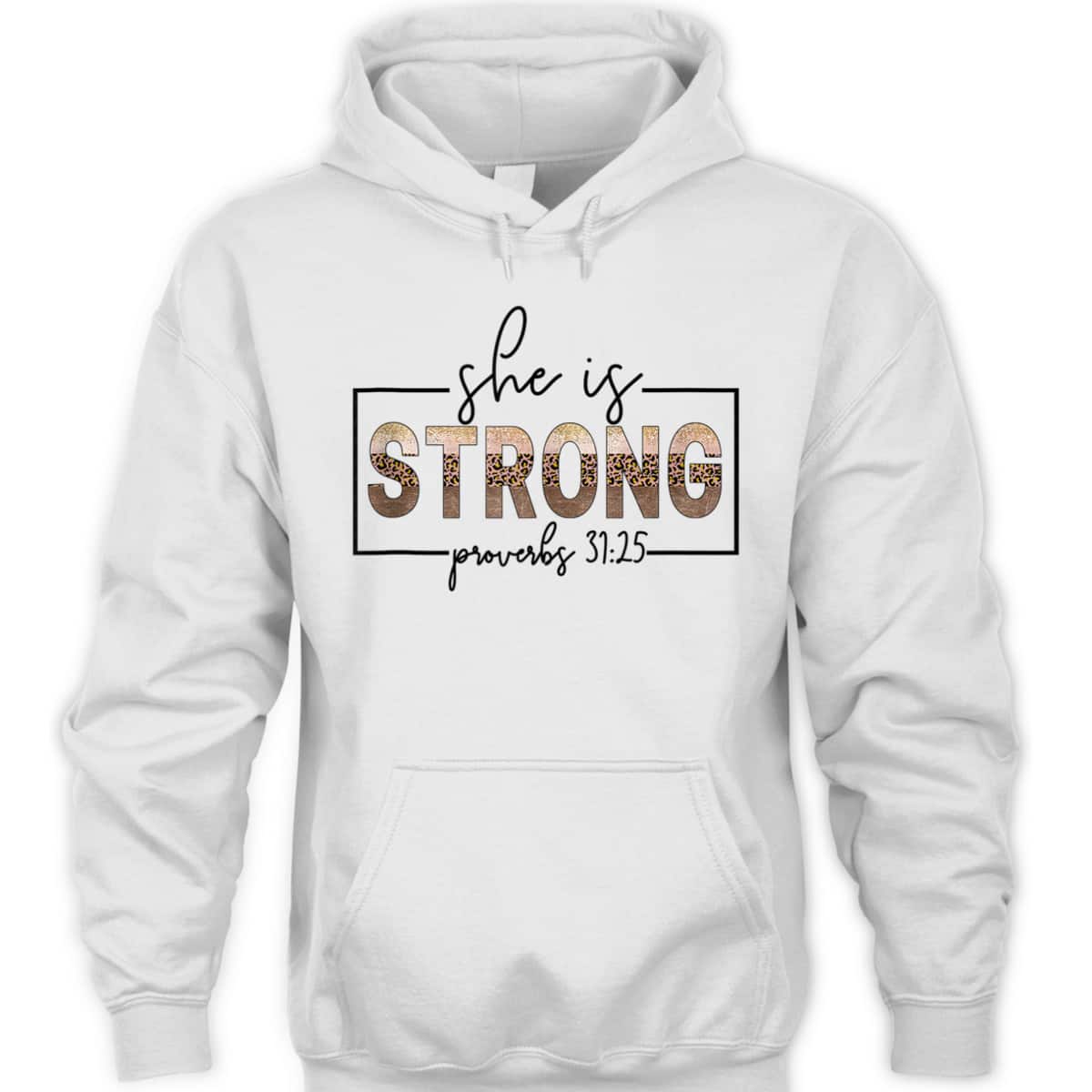 Leopard She Is Strong Proverbs 3125 T-Shirt Leopard She Is Strong Proverbs 3125 T-Shirt