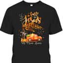 Cross Jesus Christian Lover Fall For Jesus He Never Leaves T-Shirt Cross Jesus Christian Lover Fall For Jesus He Never Leaves T-Shirt