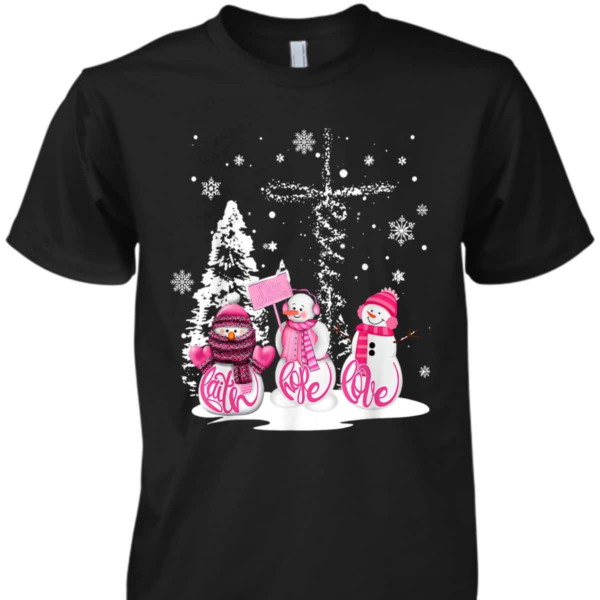 Jesus Faith Hope Love Snowman Merry Xmas Christian T-Shirt Jesus Faith Hope Love Snowman Merry Xmas Christian T-Shirt