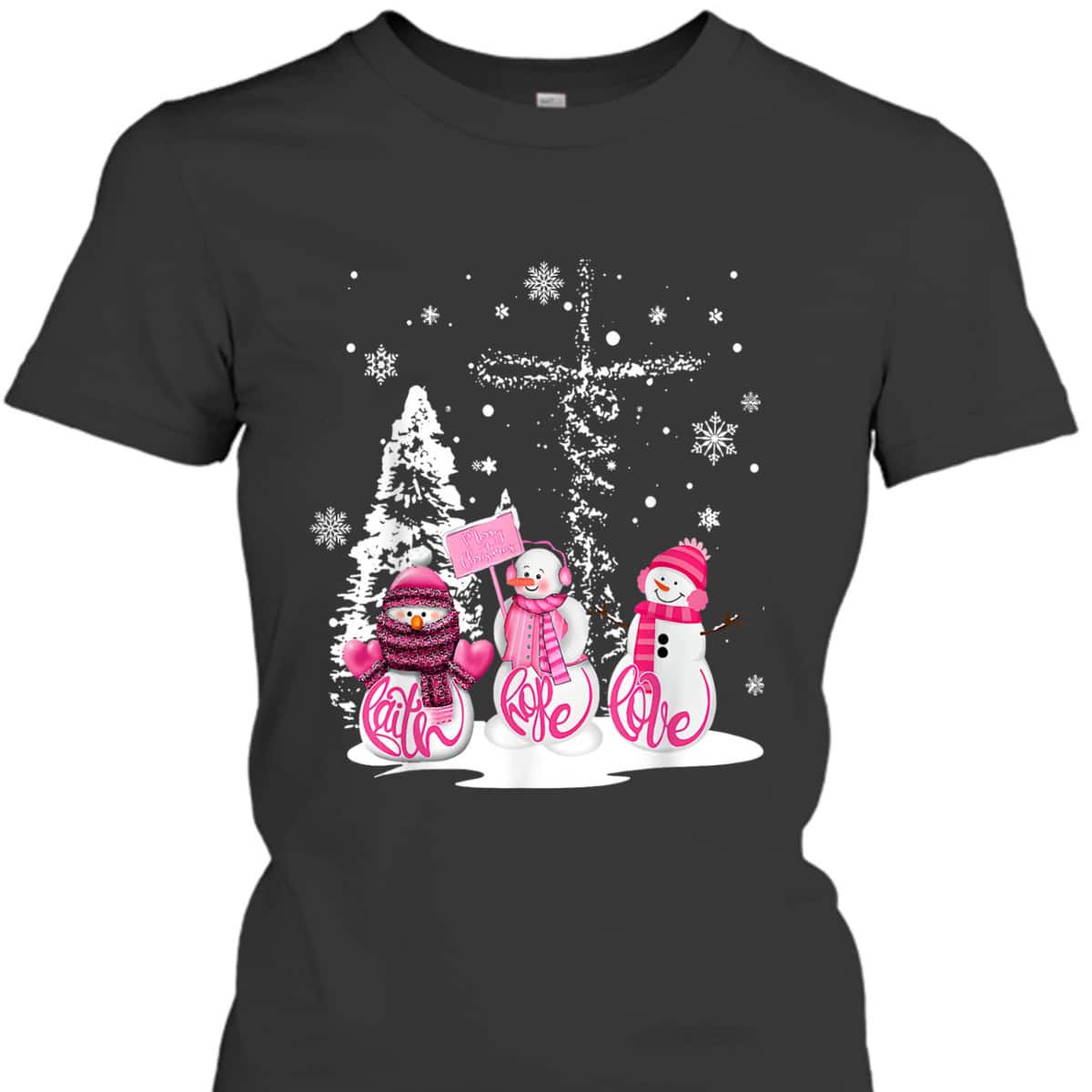 Jesus Faith Hope Love Snowman Merry Xmas Christian T-Shirt Jesus Faith Hope Love Snowman Merry Xmas Christian T-Shirt