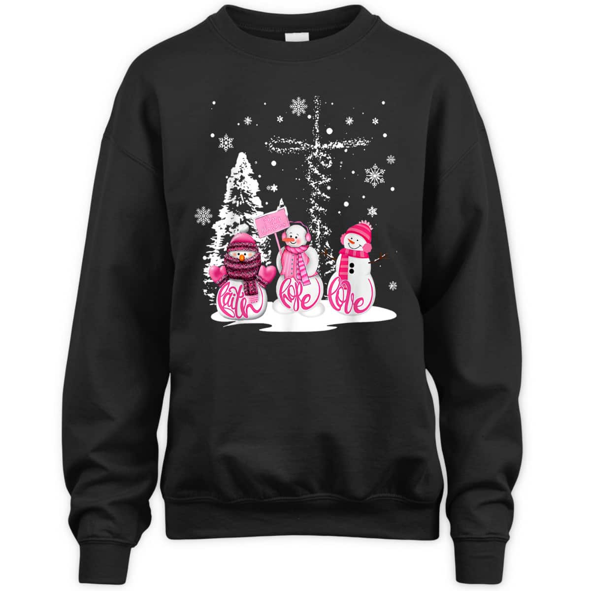 Jesus Faith Hope Love Snowman Merry Xmas Christian T-Shirt Jesus Faith Hope Love Snowman Merry Xmas Christian T-Shirt