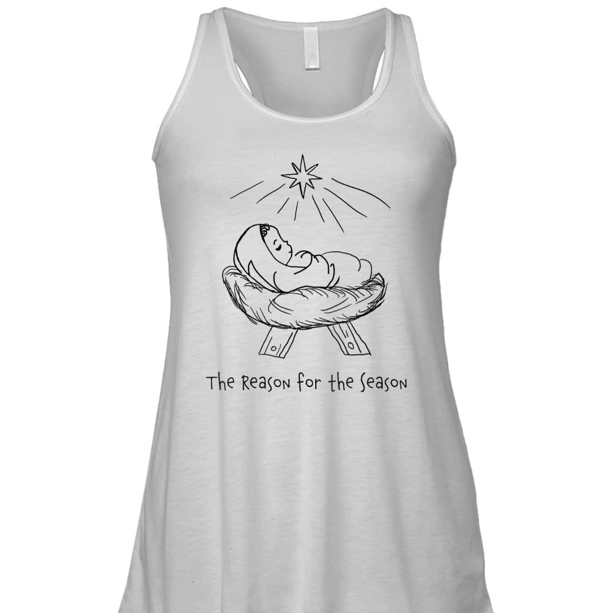 Religious Line Art Christmas Jesus The Reason For The Season T-Shirt Religious Line Art Christmas Jesus The Reason For The Season T-Shirt