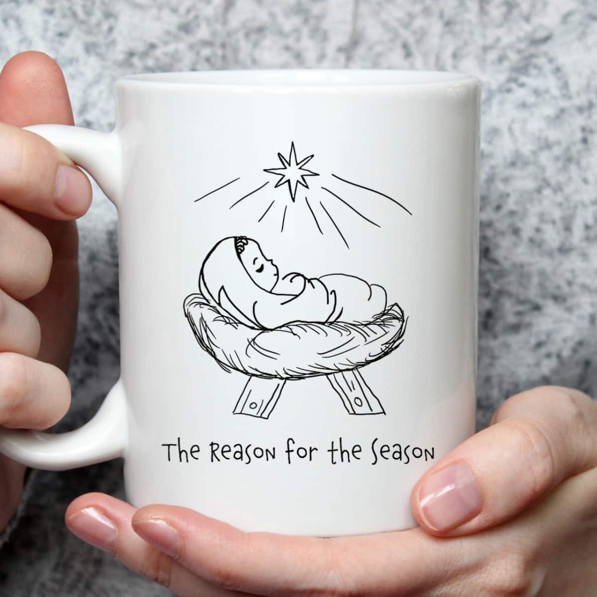 Religious Line Art Christmas Jesus The Reason For The Season T-Shirt Religious Line Art Christmas Jesus The Reason For The Season T-Shirt