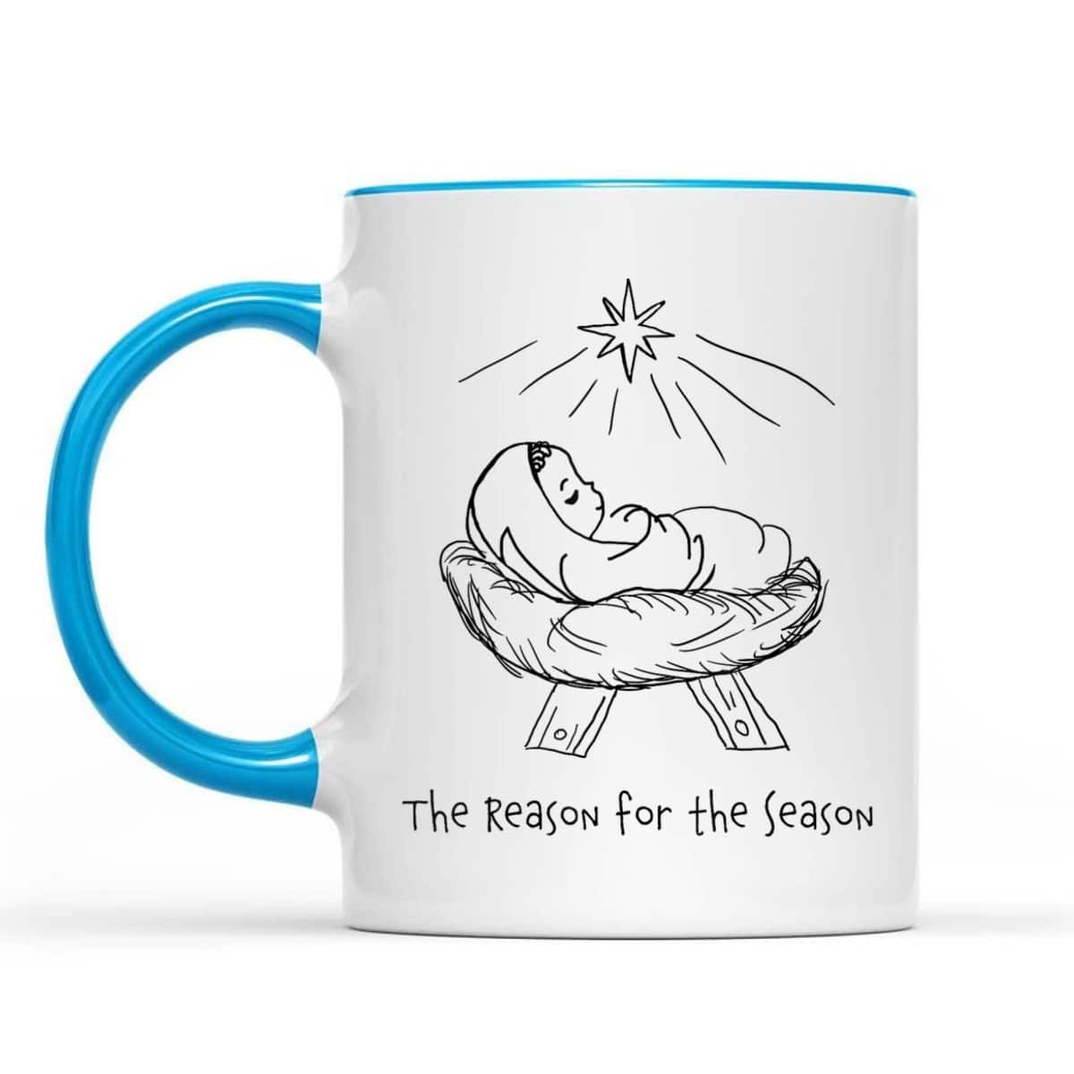 Religious Line Art Christmas Jesus The Reason For The Season T-Shirt Religious Line Art Christmas Jesus The Reason For The Season T-Shirt