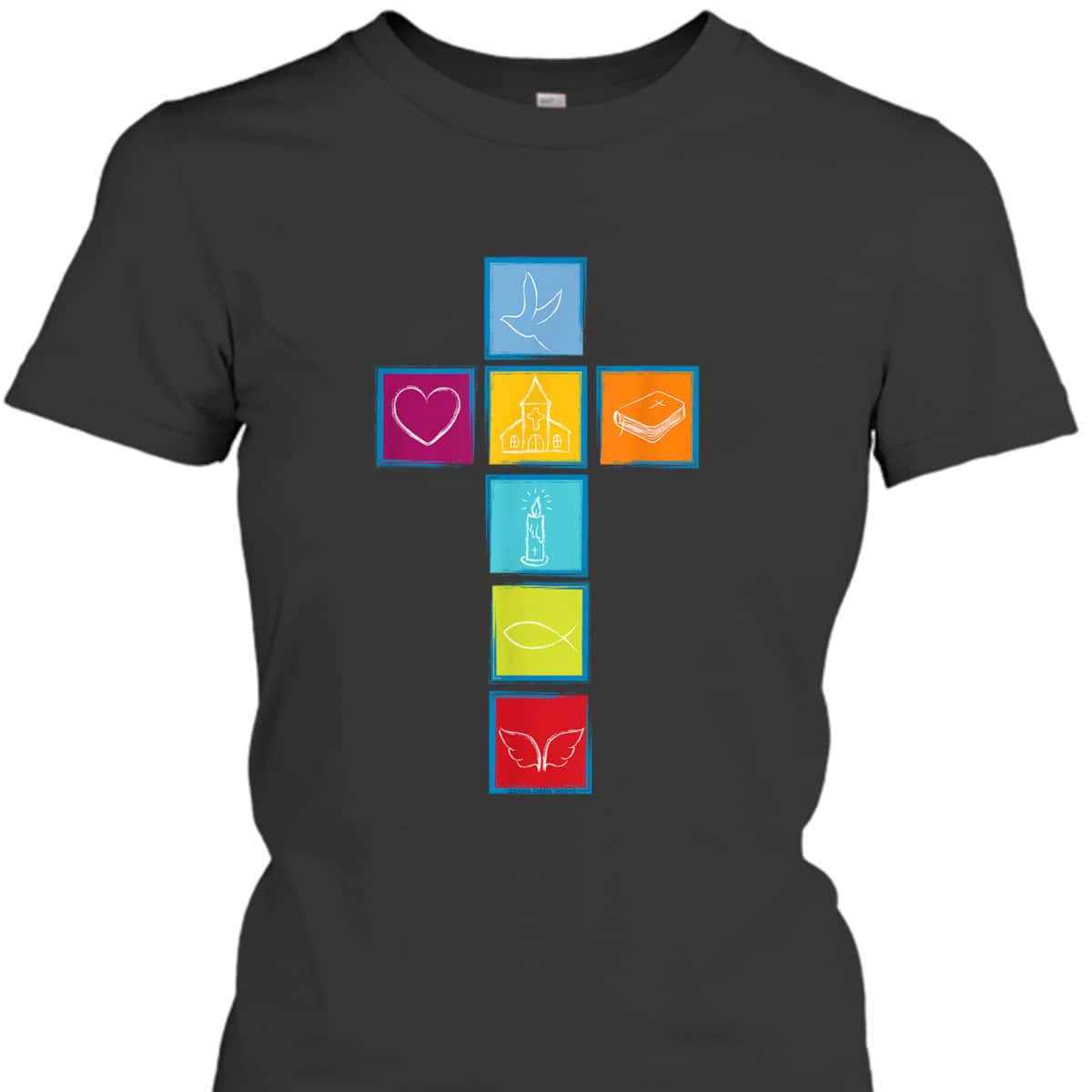 Christian Cross Symbols Of Faith Christmas Easter Christian T-Shirt Christian Cross Symbols Of Faith Christmas Easter Christian T-Shirt