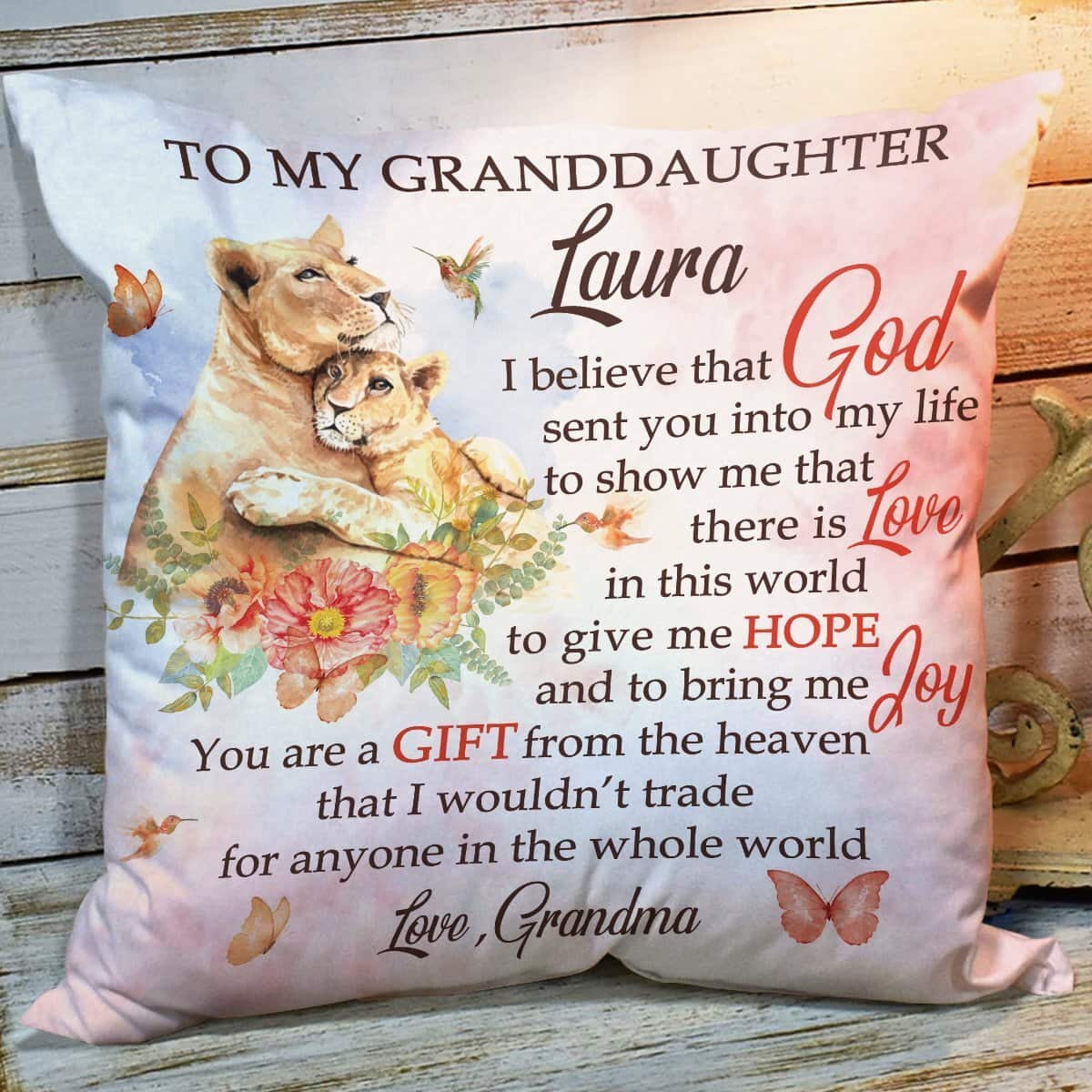 Bible Verse Scripture God You Are A Gift From The Heaven Cute For Granddaughter Pillow