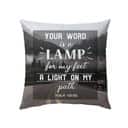 Your Word Is A Lamp To My Feet Psalm 119105 Bible Verse Pillow Your Word Is A Lamp To My Feet Psalm 119105 Bible Verse Pillow