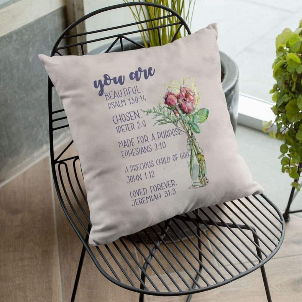 You Are Who God Says You Are Bible Verse Pillow