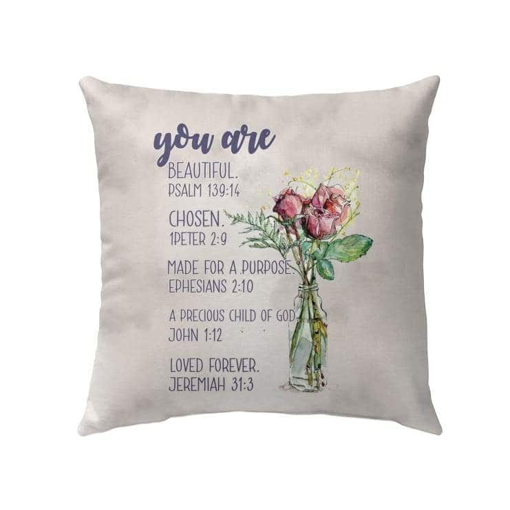 You Are Who God Says You Are Bible Verse Pillow