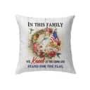 We Kneel At The Cross And Stand For The Flag Christian Pillow We Kneel At The Cross And Stand For The Flag Christian Pillow