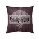 Rooted In Christ Christian Faith Religious Pillow