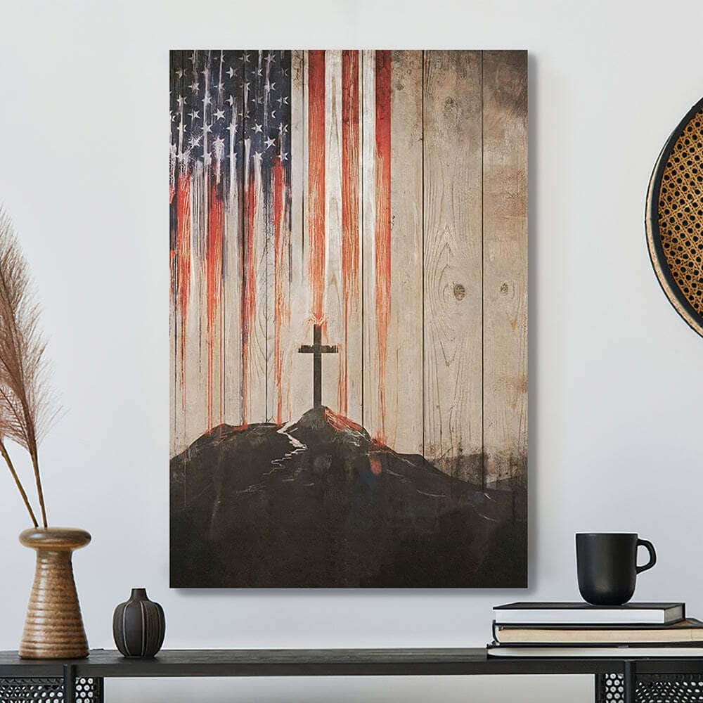 Bible Verse Painting American Flag And Jesus Scripture Canvas Print Bible Verse Painting American Flag And Jesus Scripture Canvas Print