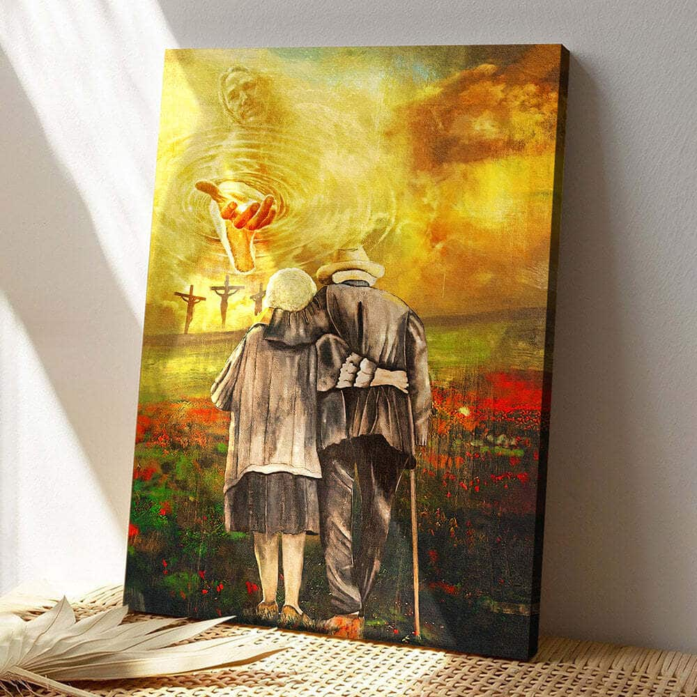 Bible Verse Scripture Jessus And Old People Canvas Print