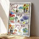 Christian Scripture God Says You Are Flower Jesus Canvas Print