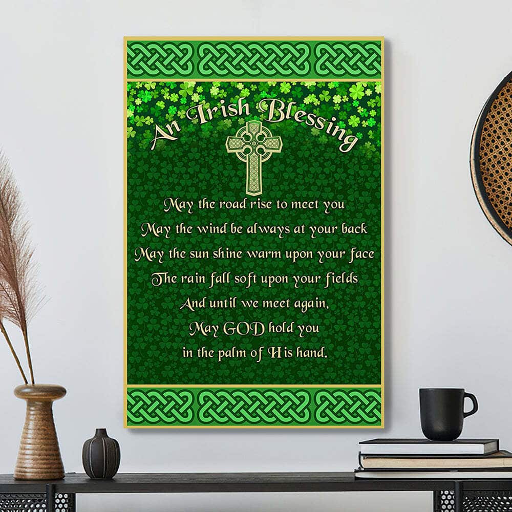 Bible Verse An Trish Blessing Jesus Christ Canvas Print