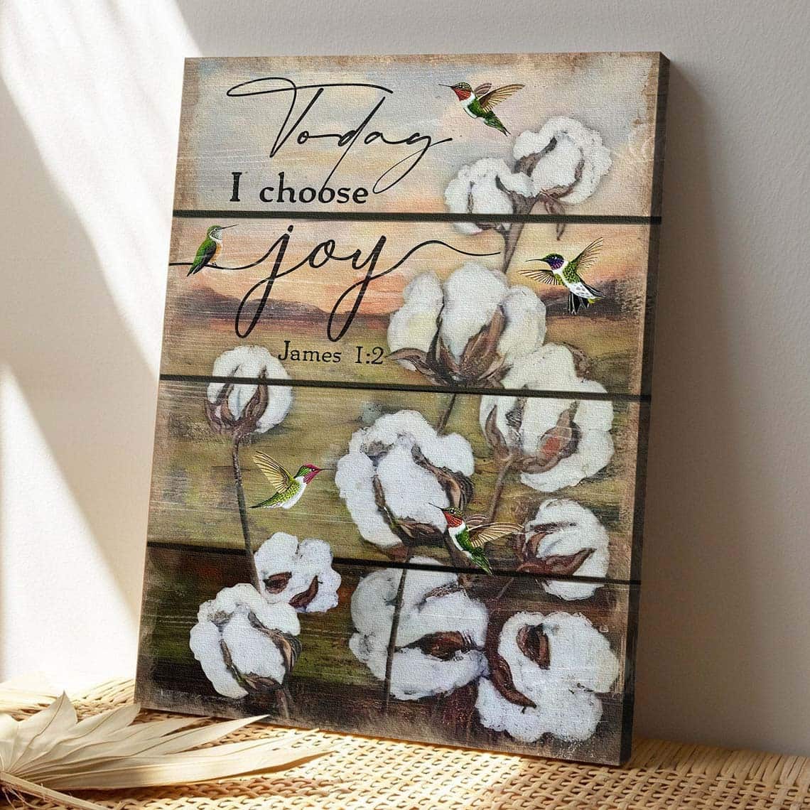 Christian Bible Verse Jesus Today I Choose Joy Canvas Print