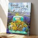 Bible Verse Christian Jesus Today I Choose Joy Canvas Print