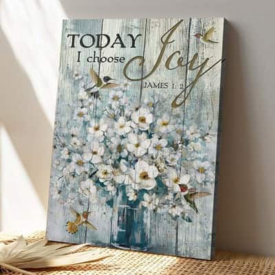 Christian Jesus Today I Choose Joy Bible Verse Scripture Canvas Print Christian Jesus Today I Choose Joy Bible Verse Scripture Canvas Print