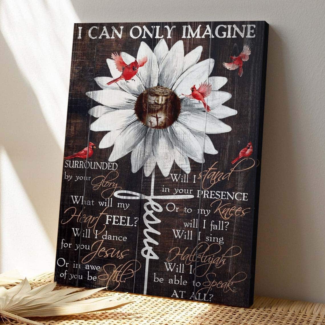Christian Jesus And Cardinal I Can Only Imagine Bible Verse Canvas Print Christian Jesus And Cardinal I Can Only Imagine Bible Verse Canvas Print