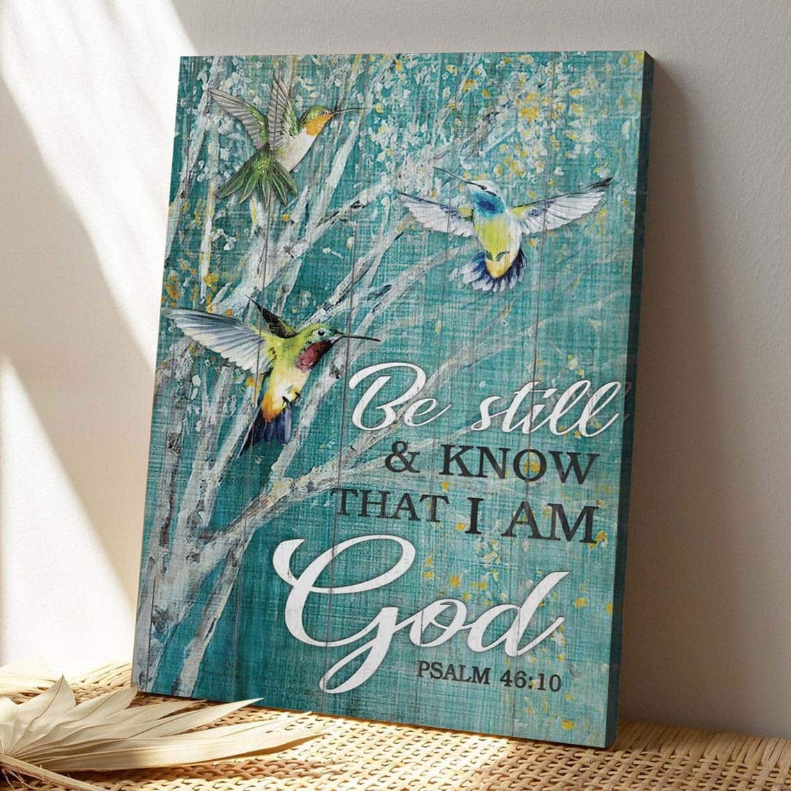Christian Jesus And Hummingbird Be Still And Know That I Am God 3 Bible Verse Canvas Print Christian Jesus And Hummingbird Be Still And Know That I Am God 3 Bible Verse Canvas Print
