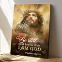 Christian Unique Butterfly Jesus Be Still And Believe In God Scripture Canvas Print