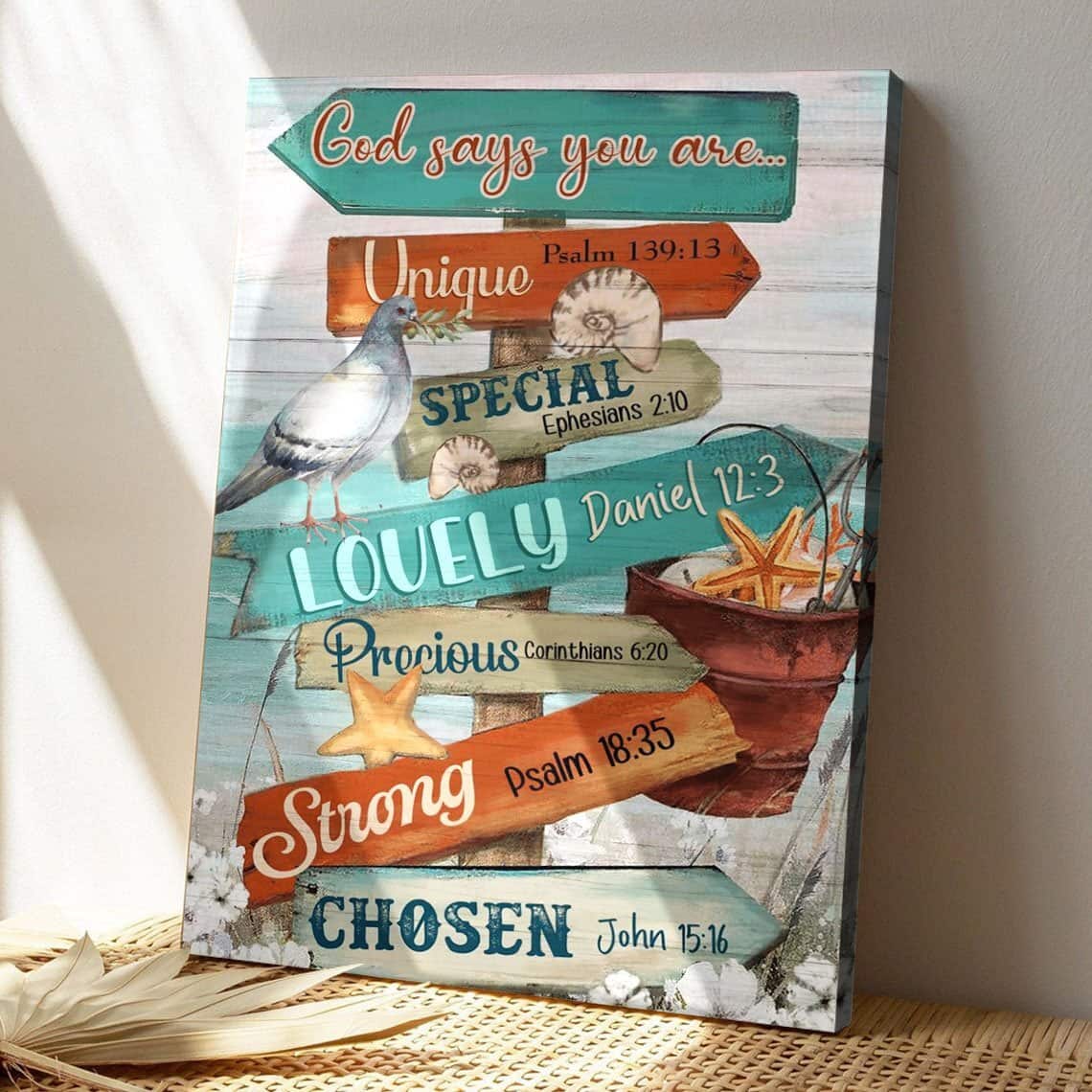 Christian God Says You Are Unique Precious Strong Bible Verse Canvas Print Christian God Says You Are Unique Precious Strong Bible Verse Canvas Print