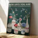 Christian Jesus God Says You Are Beautiful Bible Verse Canvas Print