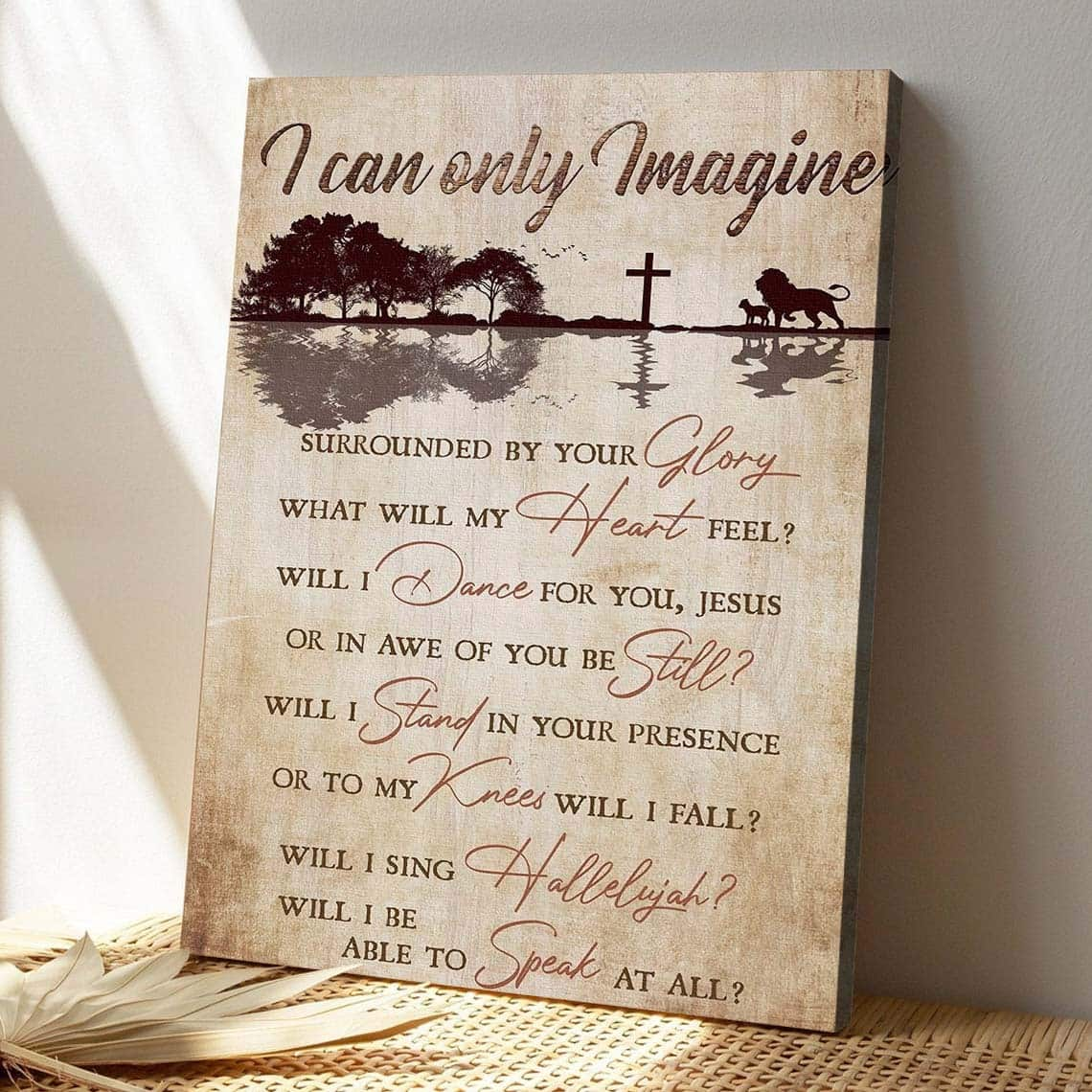 Christian Jesus I Can Only Imagine Guitarist Bible Verse Canvas Print