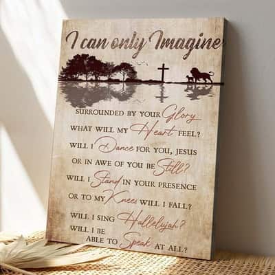 Christian Jesus I Can Only Imagine Guitarist Bible Verse Canvas Print