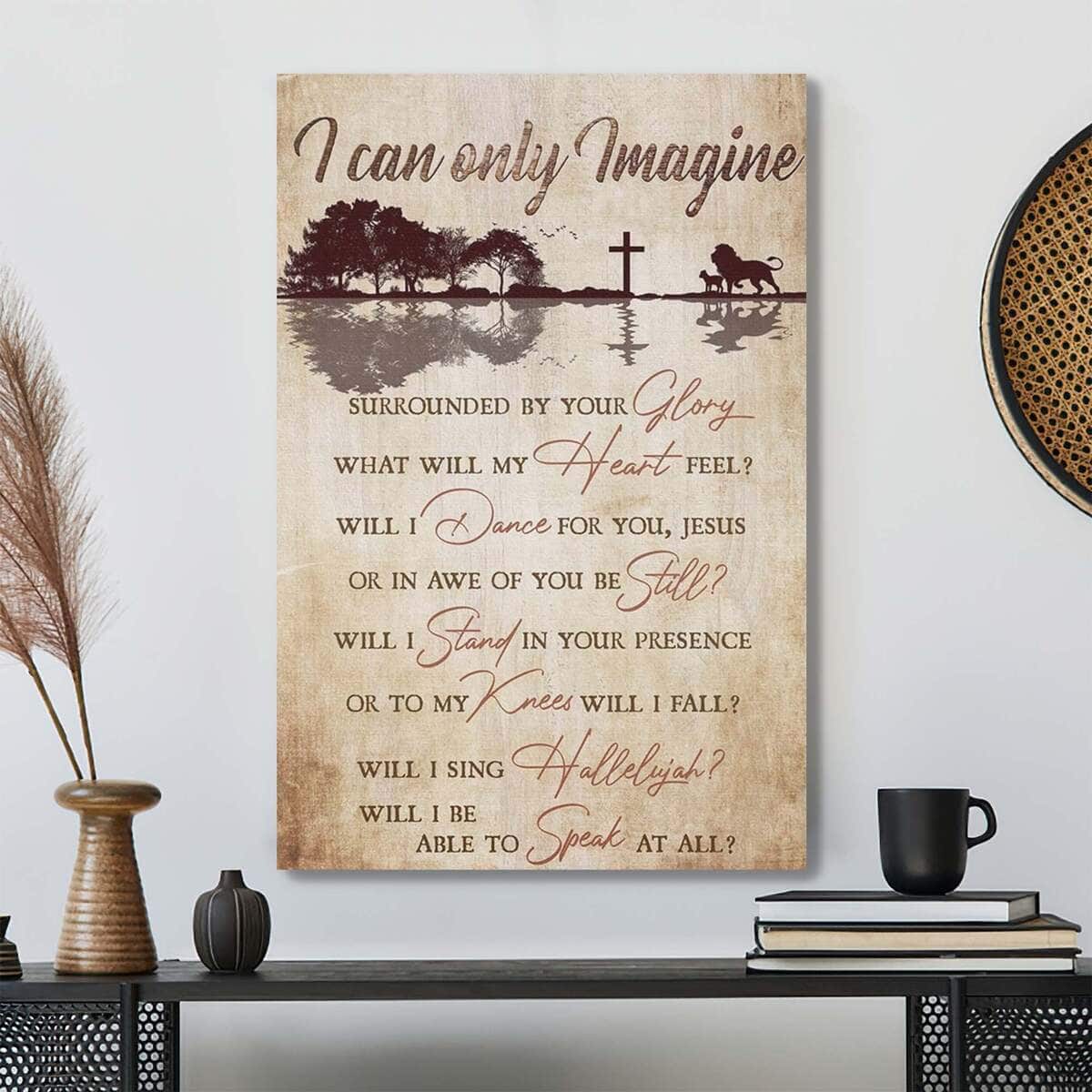 Christian Jesus I Can Only Imagine Guitarist Bible Verse Canvas Print Christian Jesus I Can Only Imagine Guitarist Bible Verse Canvas Print