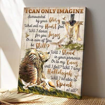 Christian Jesus I Can Only Imagine Bible Verse Canvas Print