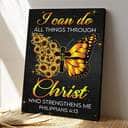 Bible Verse Butterfly Cross Faith I Can Do All Things Through Christ Scripture Canvas Print Bible Verse Butterfly Cross Faith I Can Do All Things Through Christ Scripture Canvas Print