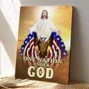 Bible Verse One Nation Under God Bald Eagle Jesus Christ Scripture Canvas Print Bible Verse One Nation Under God Bald Eagle Jesus Christ Scripture Canvas Print