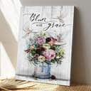 Bible Verse Bloom With Grace Dove Floral Scripture Canvas Print Bible Verse Bloom With Grace Dove Floral Scripture Canvas Print