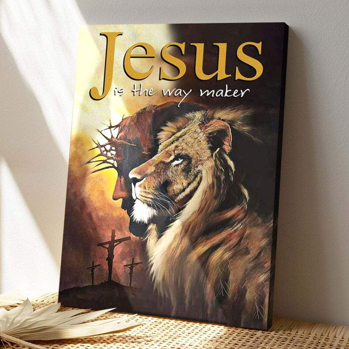 Jesus Is The Way Maker Bible Verse Scripture Canvas Print