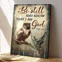 Owl Standing On Tree Branch Be Still And Know That I Am God Bible Verse Scripture Canvas Print Owl Standing On Tree Branch Be Still And Know That I Am God Bible Verse Scripture Canvas Print