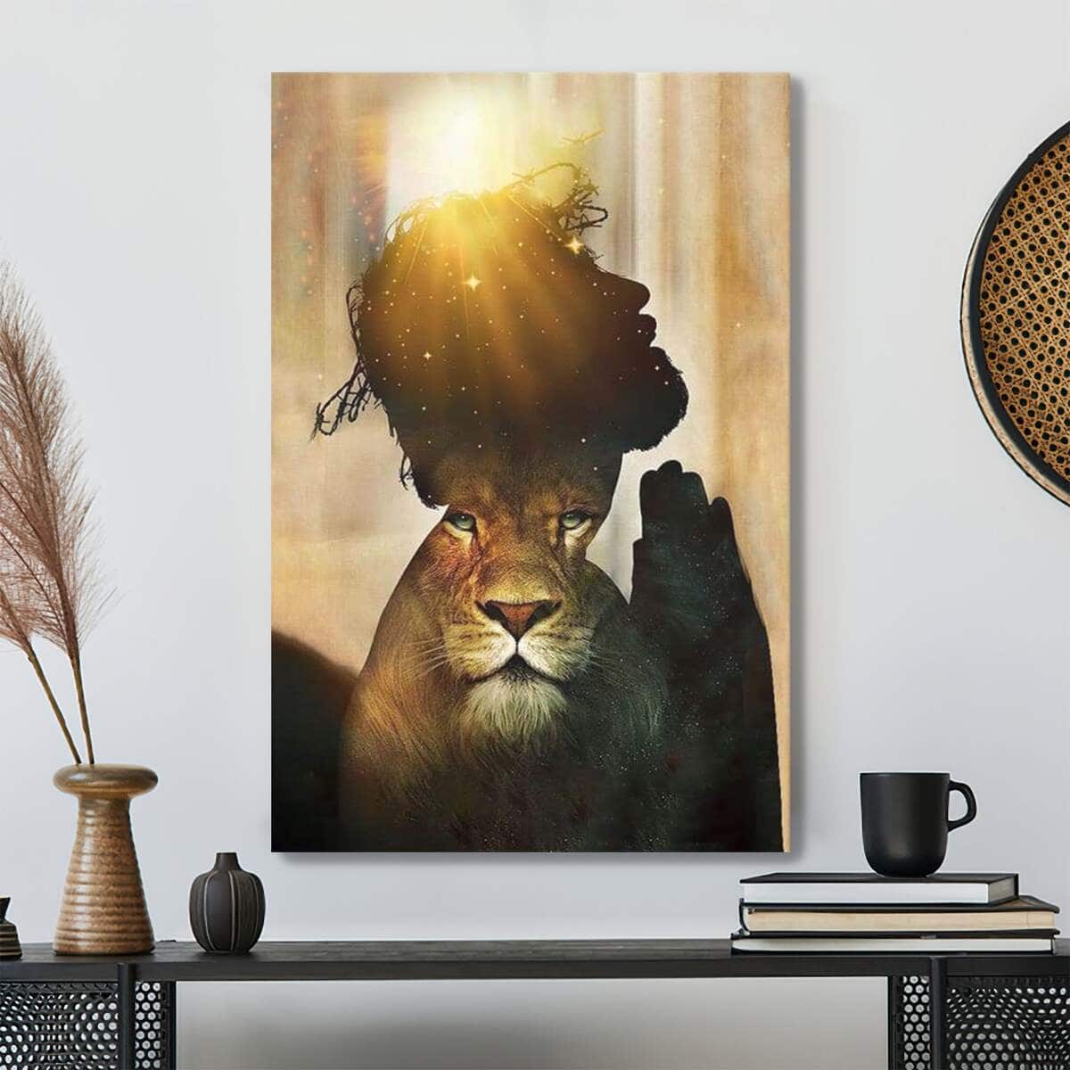 Jesus Lion Of Judah Christian Christian Bible Verse Scripture Canvas Print Jesus Lion Of Judah Christian Christian Bible Verse Scripture Canvas Print