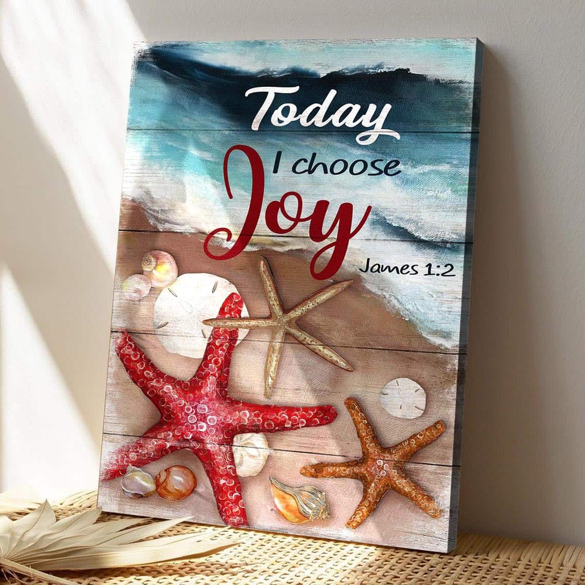 Bible Verse Starfish Today I Choose Joy Christian Canvas Print Bible Verse Starfish Today I Choose Joy Christian Canvas Print