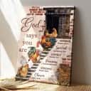 Bible Verse Amazing Flock God Says You Are Canvas Print