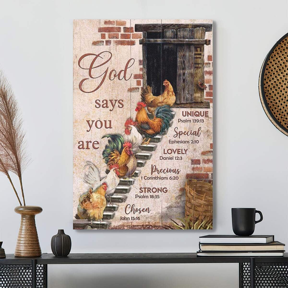 Bible Verse Amazing Flock God Says You Are Canvas Print