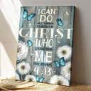 Bible Verse Dandelion With Butterfly I Can Do All Things Through Christ Who Strengthens Me Canvas Print