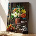 Bible Verse Just Have Faith Christian Scripture Religious Canvas Print